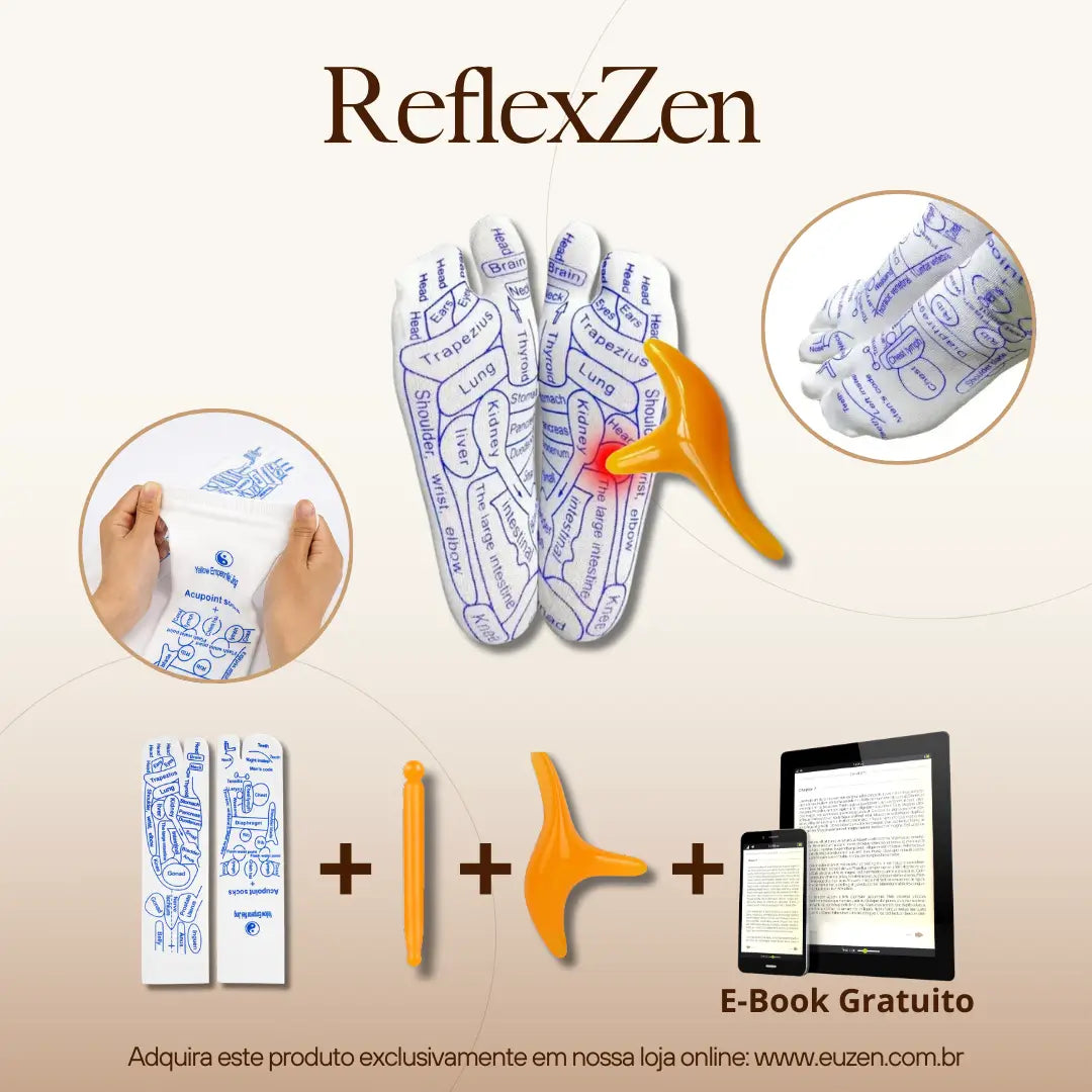 ReflexZen - Kit Reflexologia dos Pés - Alivio Imediato e Natural!