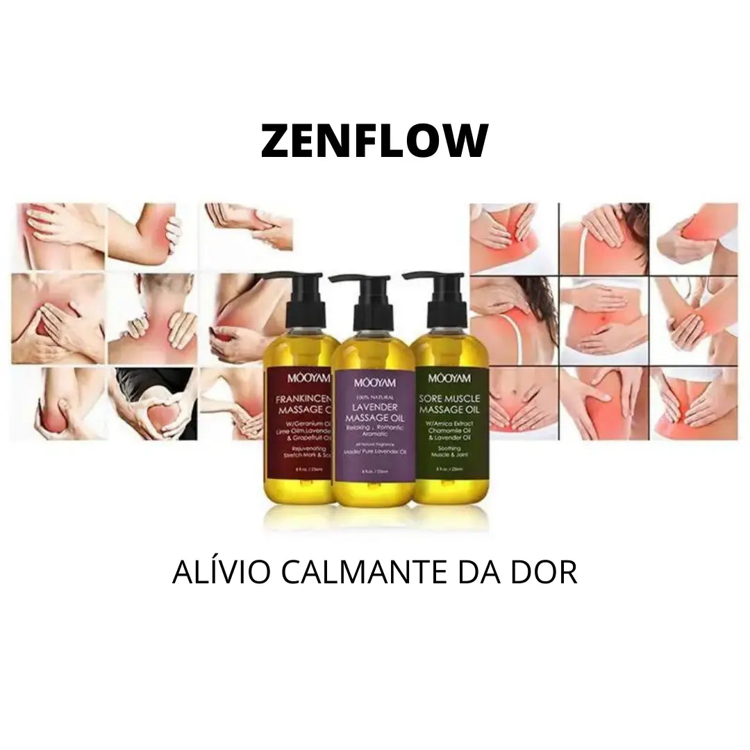 ZenFlow - Óleo de Massagem Calmante e Natural - 236ml