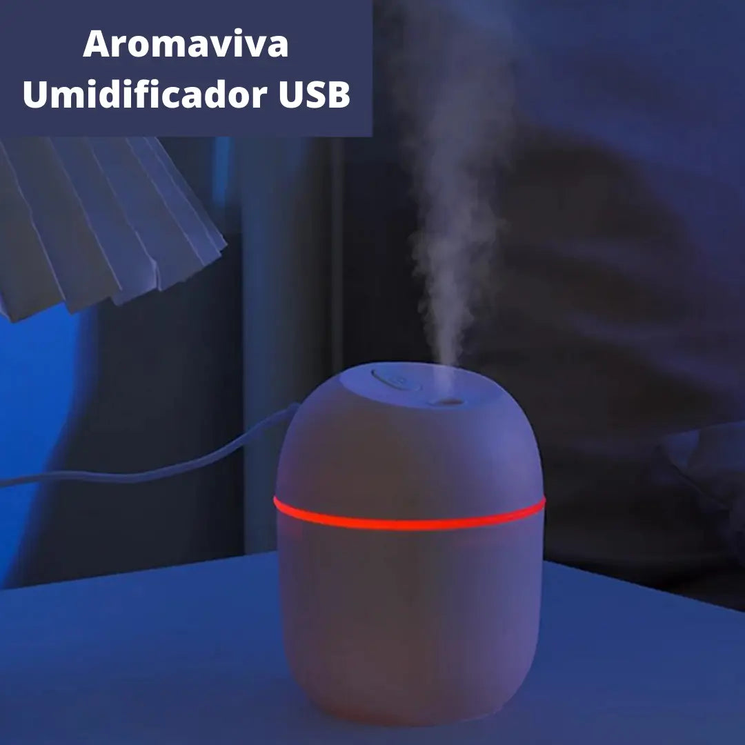 Aromaviva - Umidificador USB para Carro e Ambientes, Bem-Estar em movimento