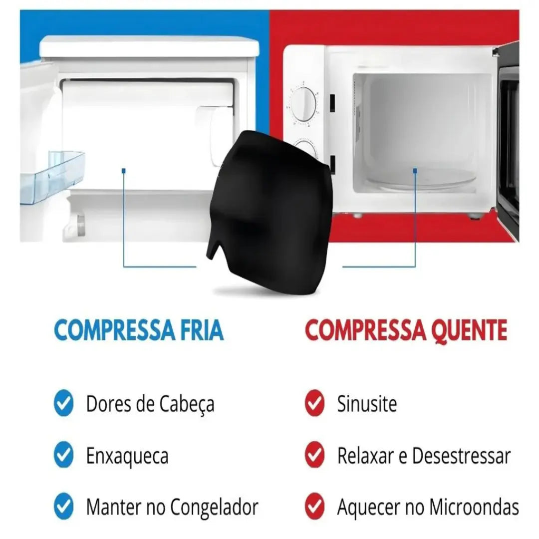 DualSense - Máscara Terapêutica para Enxaqueca com Opção Quente/Fria