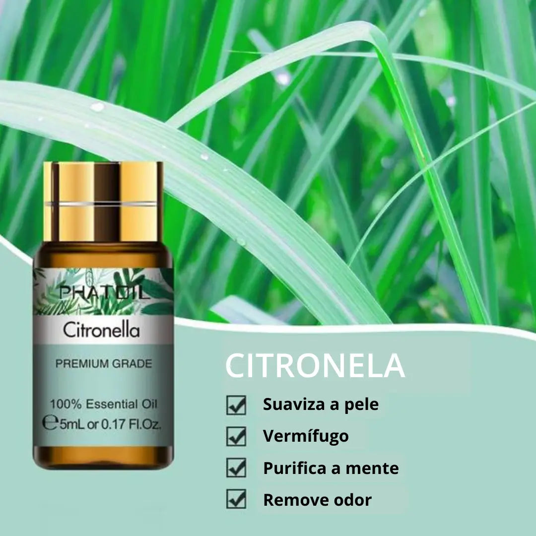 ZenOil - Óleo Essencial Premium 5ml - Citronela