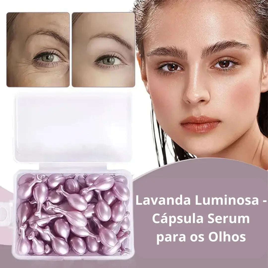 Lavanda Luminosa - Cápsula Serum para os Olhos, Essência Coreana para Cuidados com a Pele