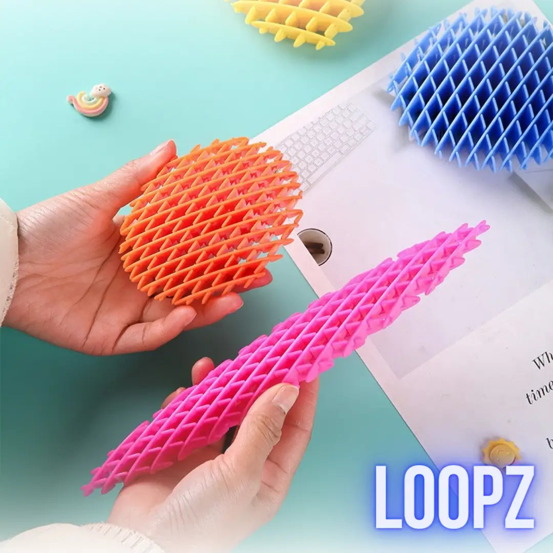 Loopz - Brinquedo Minhoca Sensorial Futurístico – Relaxamento e Criatividade! (1 Unid.)